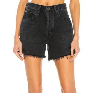 Agolde Black Denim Shorts